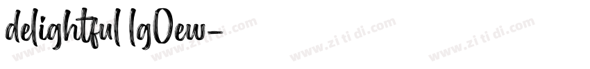 delightful lg0ew字体转换